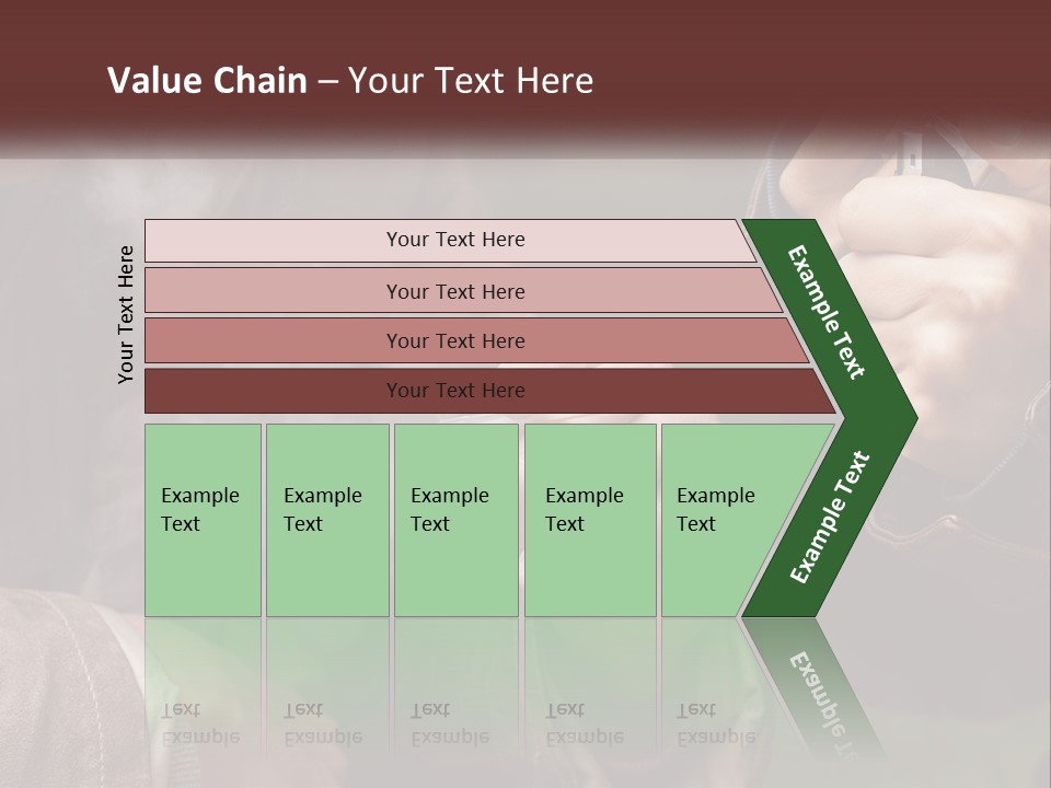 A Man Smoking A Cigarette While Another Man Looks On PowerPoint Template