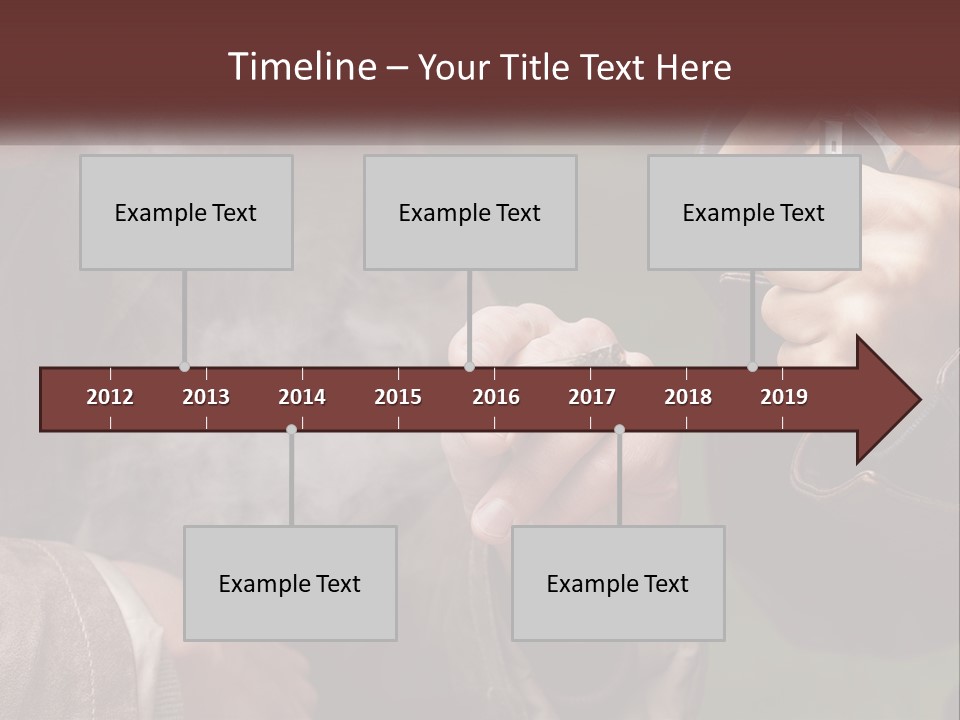 A Man Smoking A Cigarette While Another Man Looks On PowerPoint Template