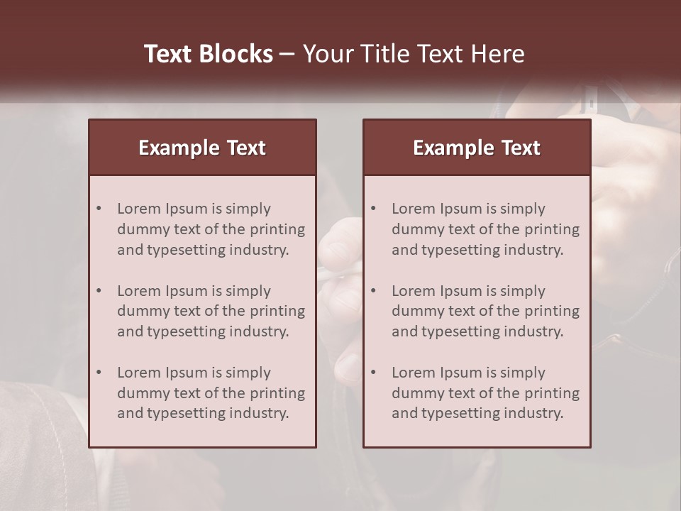 A Man Smoking A Cigarette While Another Man Looks On PowerPoint Template