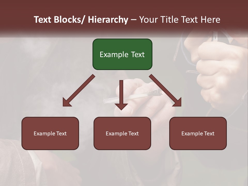 A Man Smoking A Cigarette While Another Man Looks On PowerPoint Template