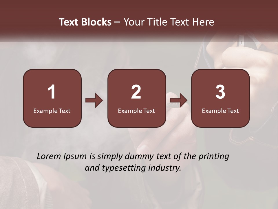 A Man Smoking A Cigarette While Another Man Looks On PowerPoint Template