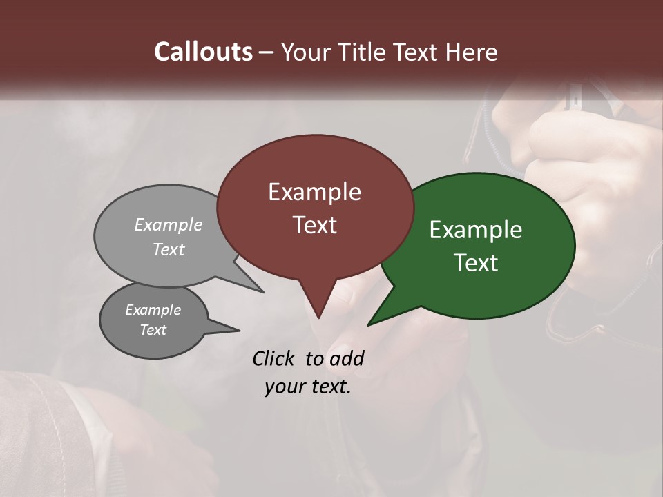 A Man Smoking A Cigarette While Another Man Looks On PowerPoint Template