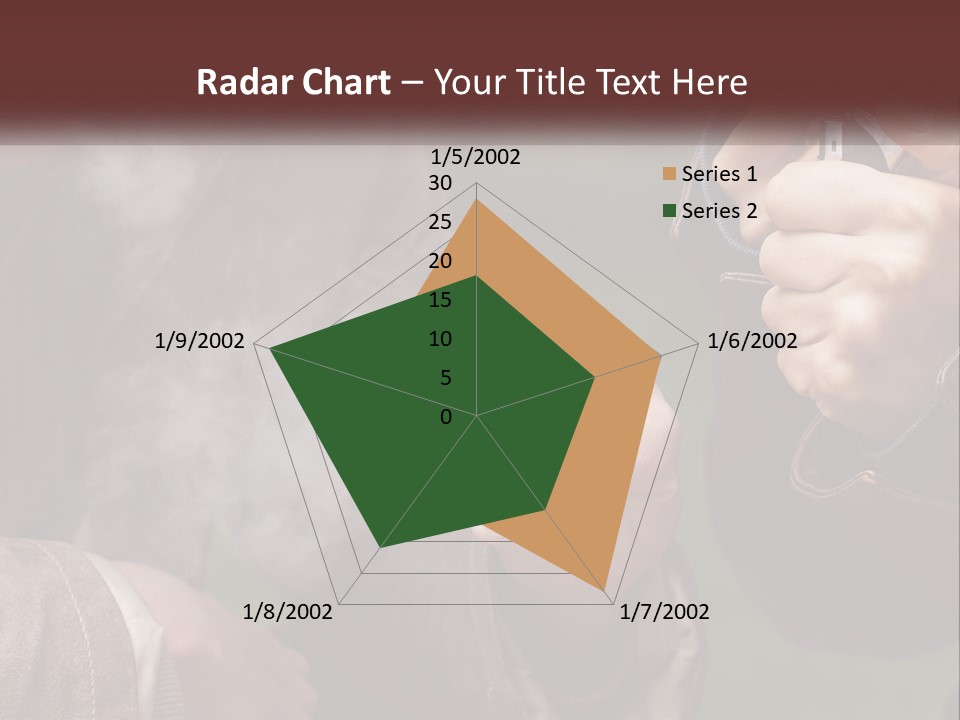 A Man Smoking A Cigarette While Another Man Looks On PowerPoint Template