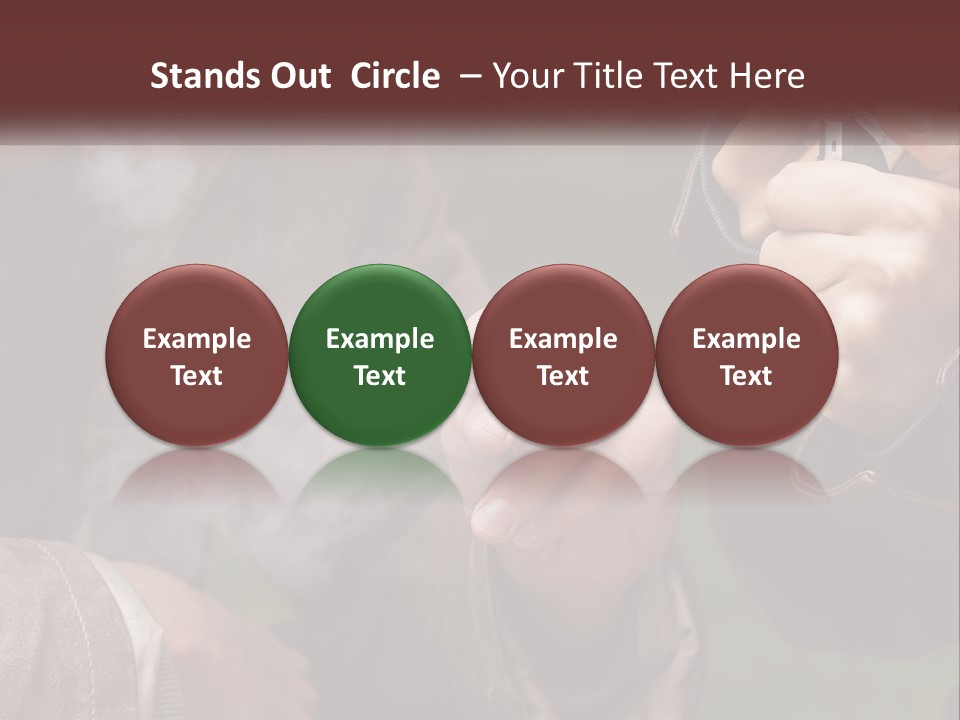 A Man Smoking A Cigarette While Another Man Looks On PowerPoint Template