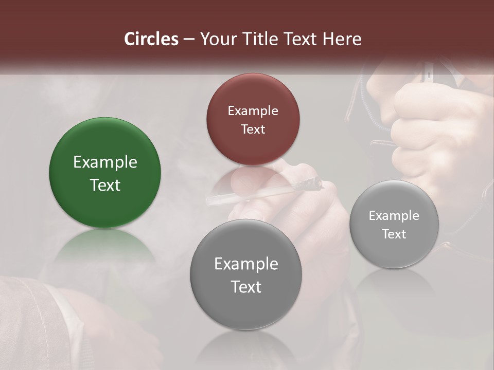A Man Smoking A Cigarette While Another Man Looks On PowerPoint Template