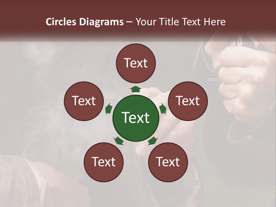 A Man Smoking A Cigarette While Another Man Looks On PowerPoint Template