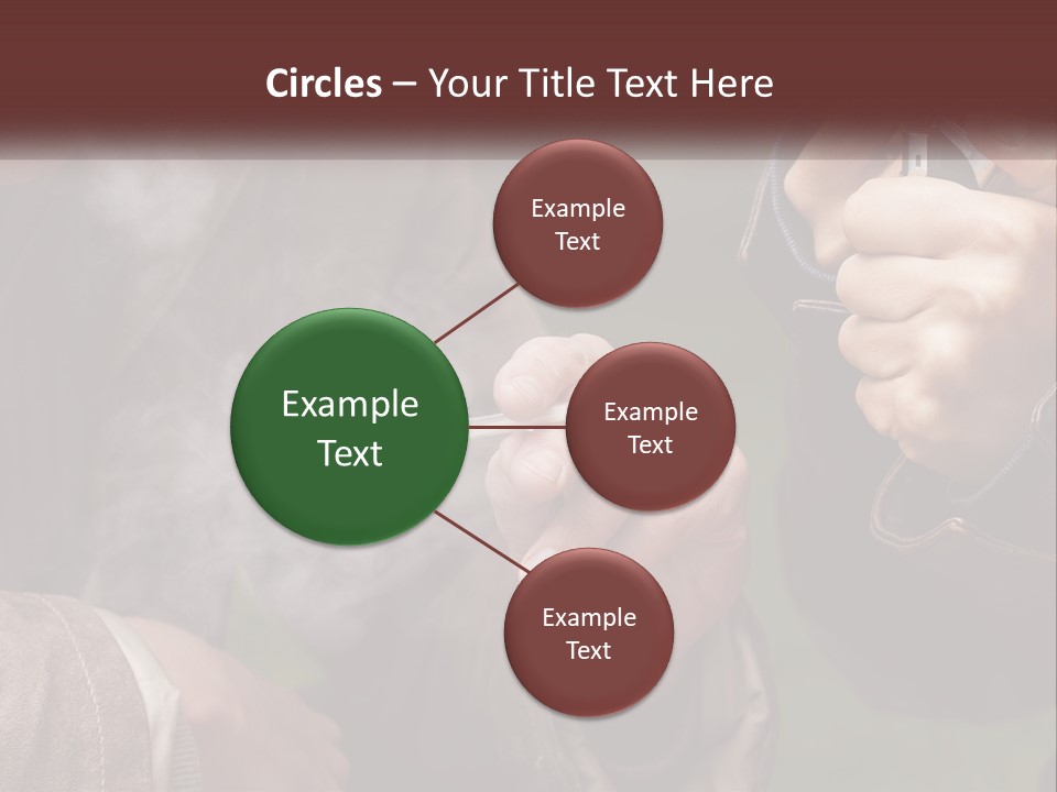 A Man Smoking A Cigarette While Another Man Looks On PowerPoint Template