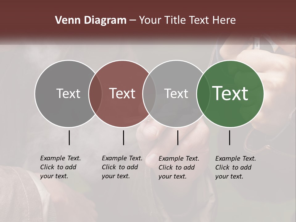 A Man Smoking A Cigarette While Another Man Looks On PowerPoint Template