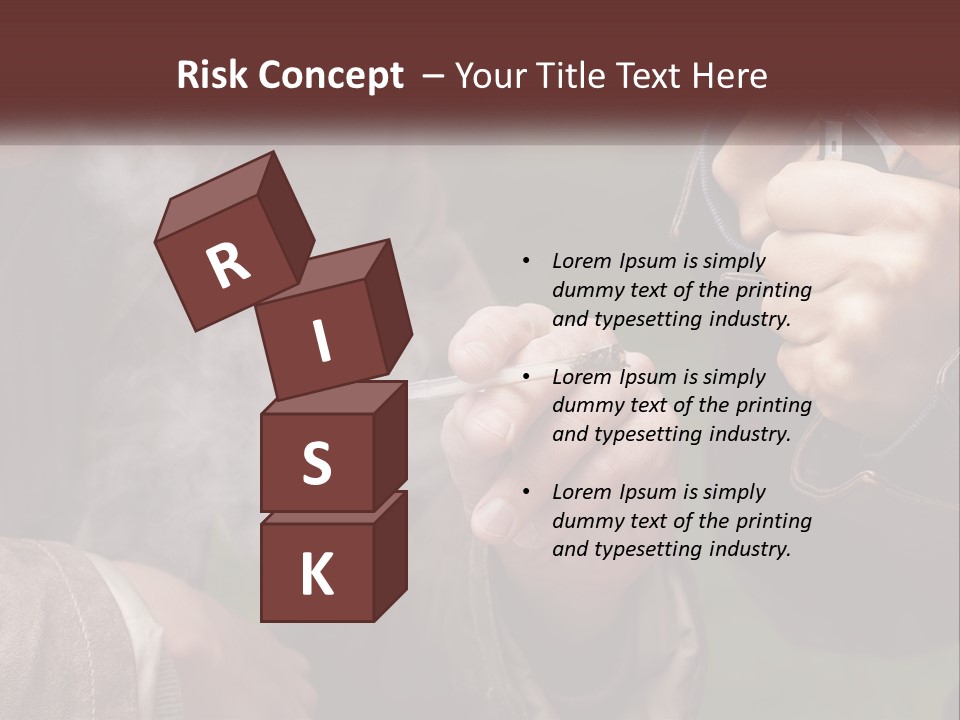 A Man Smoking A Cigarette While Another Man Looks On PowerPoint Template