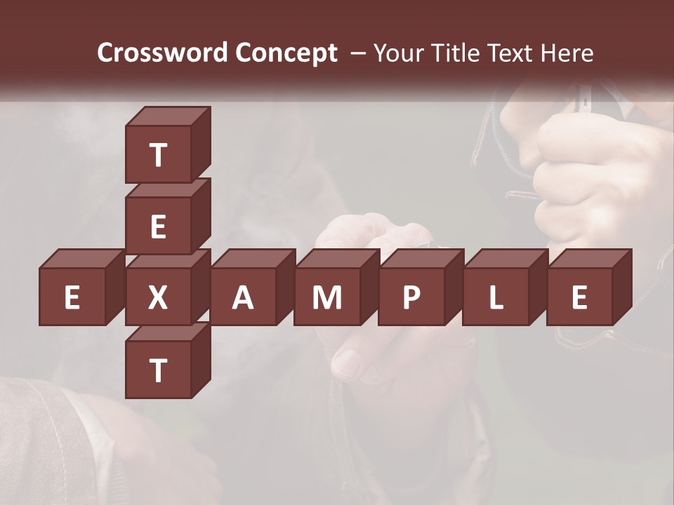 A Man Smoking A Cigarette While Another Man Looks On PowerPoint Template