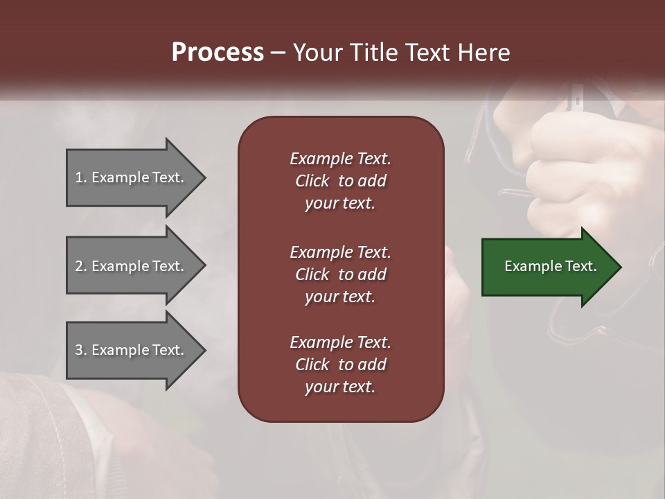 A Man Smoking A Cigarette While Another Man Looks On PowerPoint Template