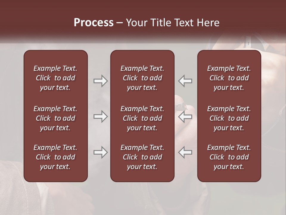 A Man Smoking A Cigarette While Another Man Looks On PowerPoint Template