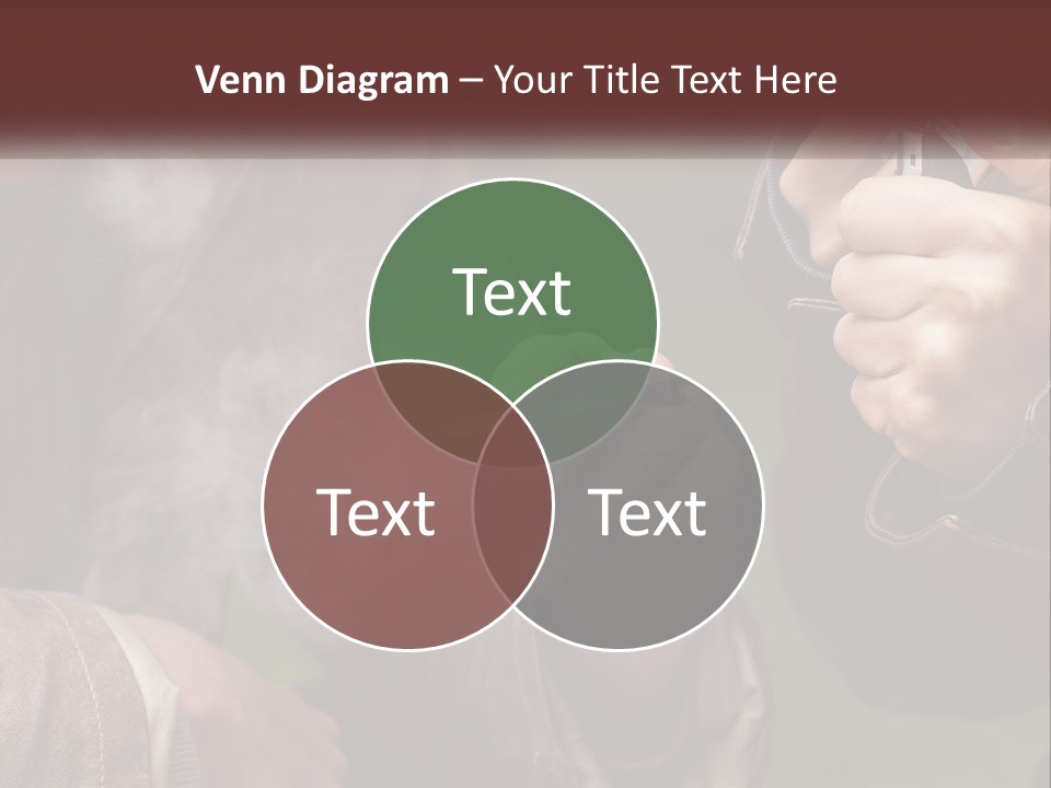 A Man Smoking A Cigarette While Another Man Looks On PowerPoint Template