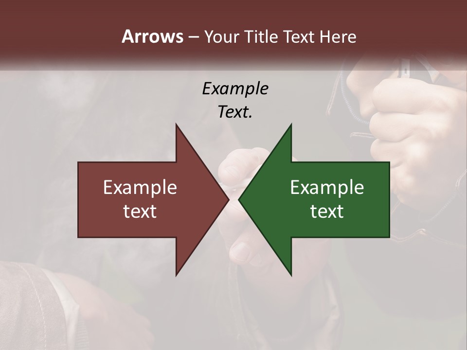 A Man Smoking A Cigarette While Another Man Looks On PowerPoint Template