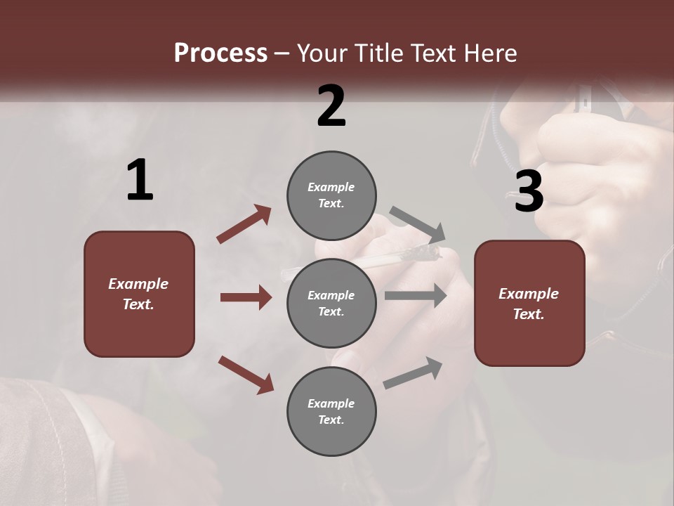 A Man Smoking A Cigarette While Another Man Looks On PowerPoint Template