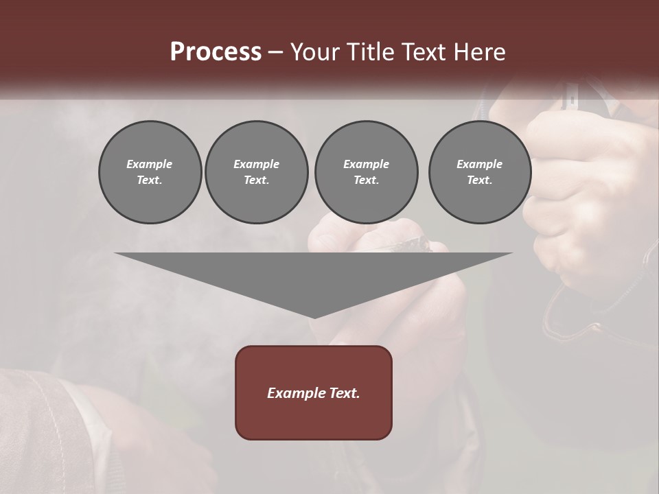 A Man Smoking A Cigarette While Another Man Looks On PowerPoint Template
