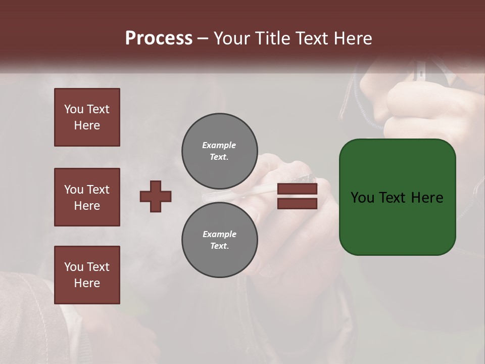 A Man Smoking A Cigarette While Another Man Looks On PowerPoint Template