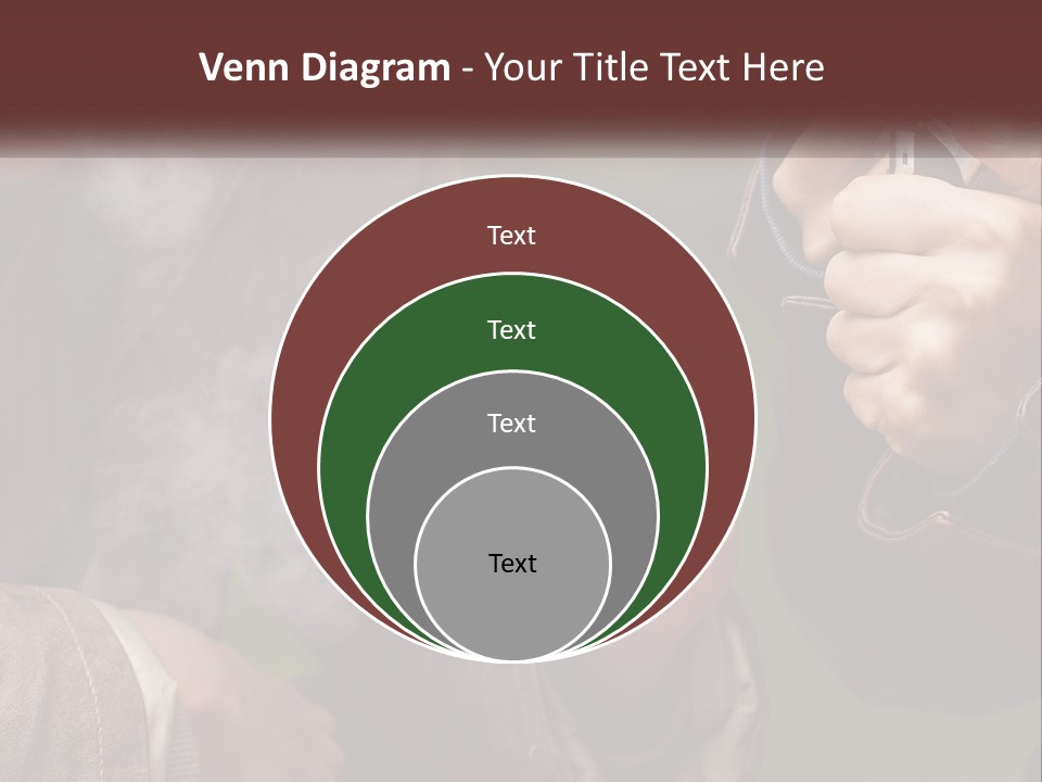 A Man Smoking A Cigarette While Another Man Looks On PowerPoint Template