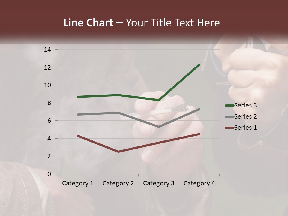 A Man Smoking A Cigarette While Another Man Looks On PowerPoint Template