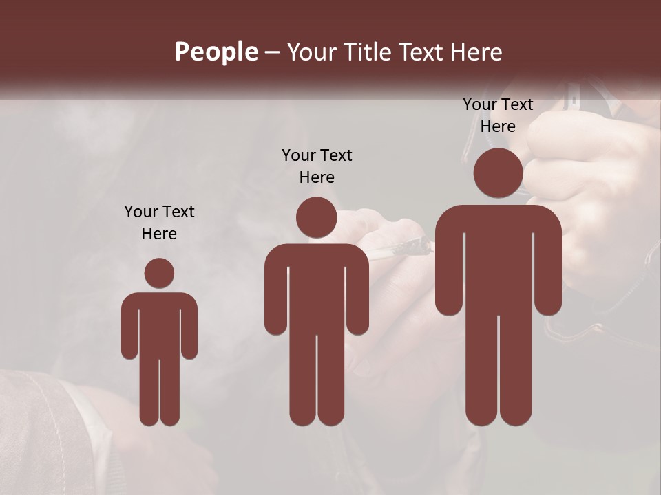 A Man Smoking A Cigarette While Another Man Looks On PowerPoint Template