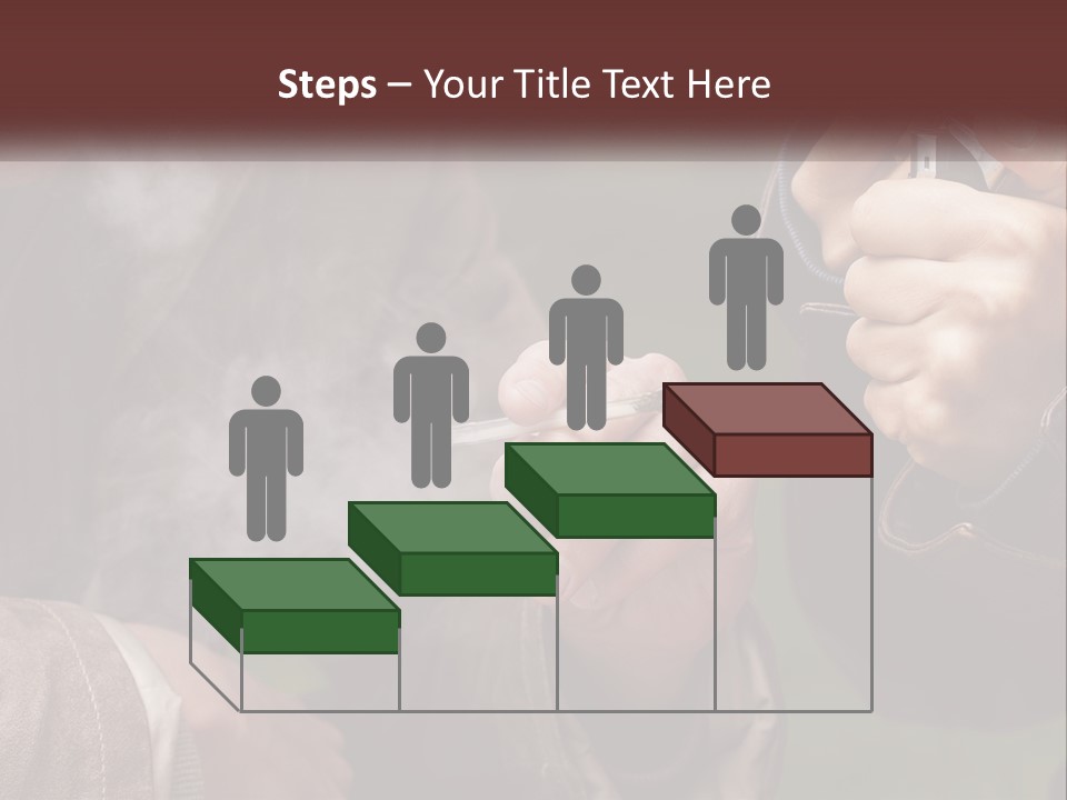 A Man Smoking A Cigarette While Another Man Looks On PowerPoint Template