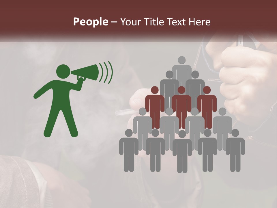 A Man Smoking A Cigarette While Another Man Looks On PowerPoint Template