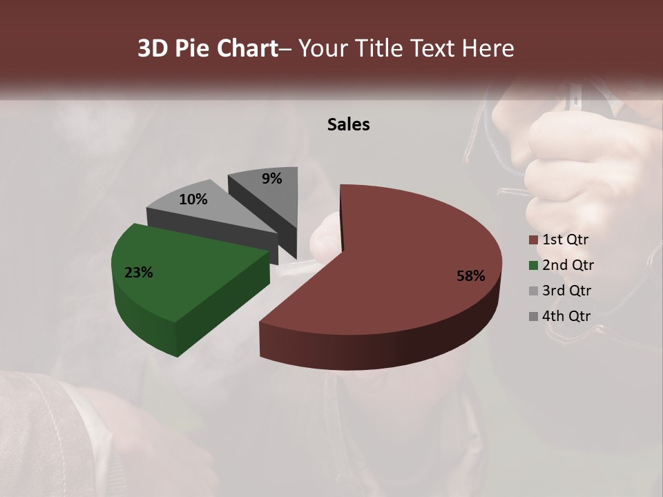 A Man Smoking A Cigarette While Another Man Looks On PowerPoint Template