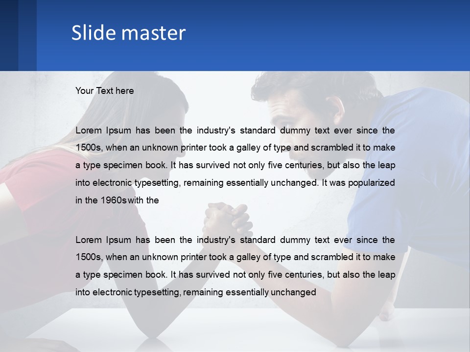 A Man And A Woman Are Facing Each Other PowerPoint Template