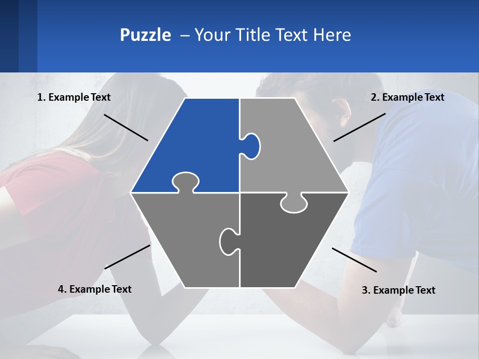 A Man And A Woman Are Facing Each Other PowerPoint Template