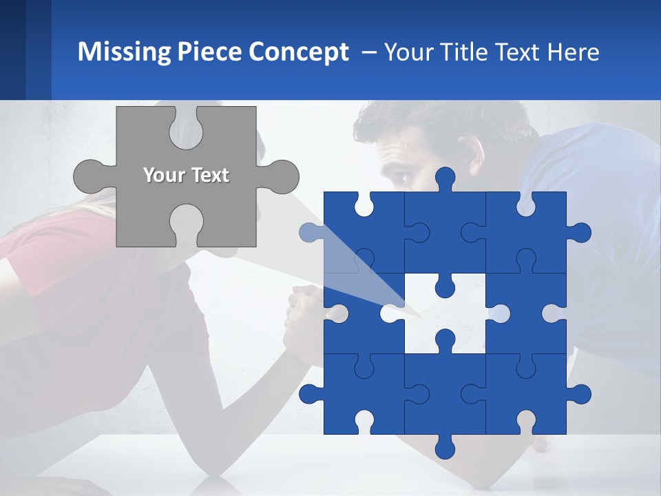 A Man And A Woman Are Facing Each Other PowerPoint Template