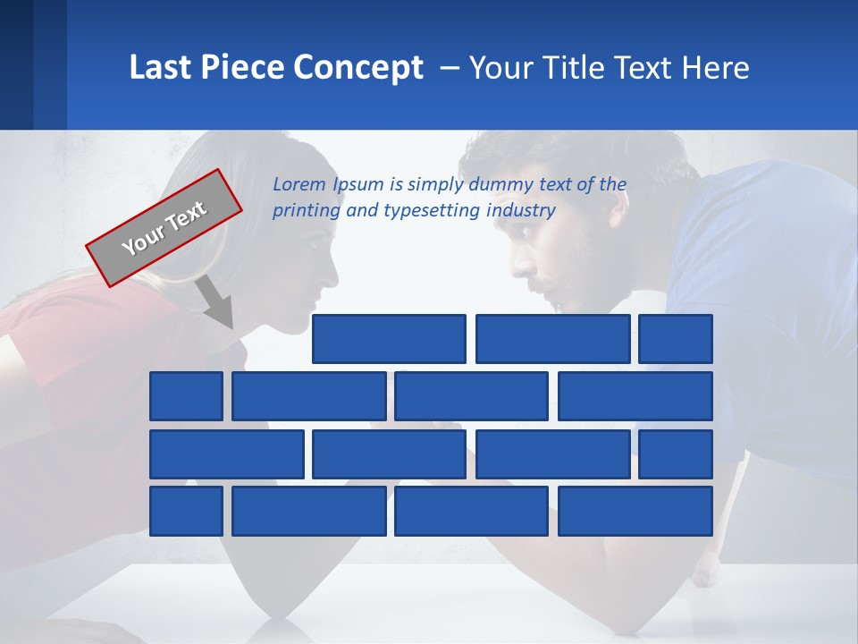 A Man And A Woman Are Facing Each Other PowerPoint Template