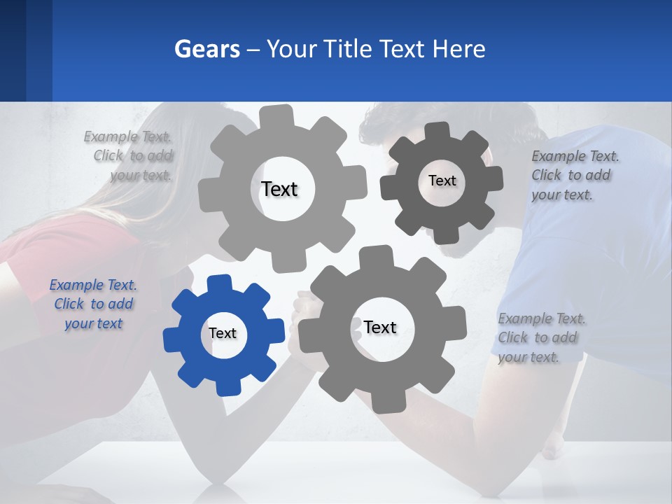 A Man And A Woman Are Facing Each Other PowerPoint Template