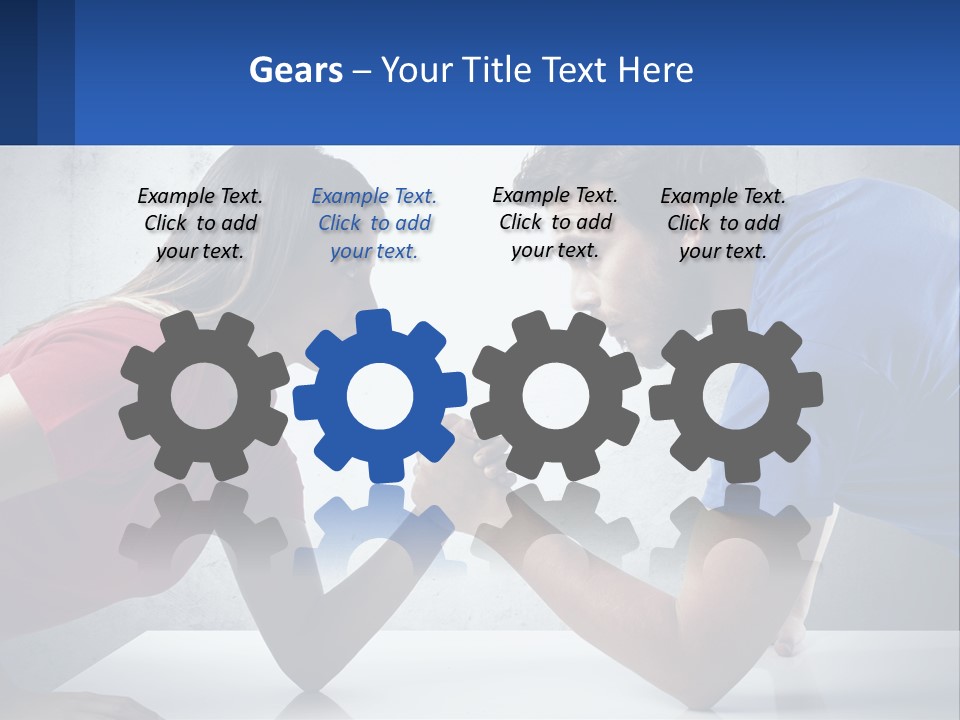 A Man And A Woman Are Facing Each Other PowerPoint Template