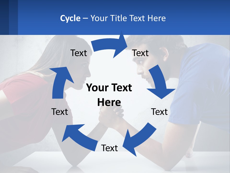 A Man And A Woman Are Facing Each Other PowerPoint Template