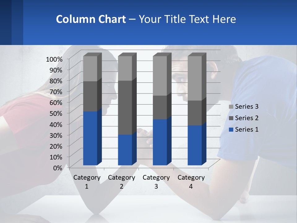 A Man And A Woman Are Facing Each Other PowerPoint Template