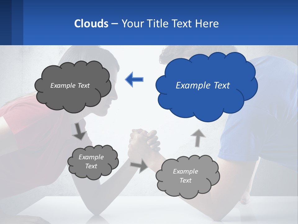 A Man And A Woman Are Facing Each Other PowerPoint Template