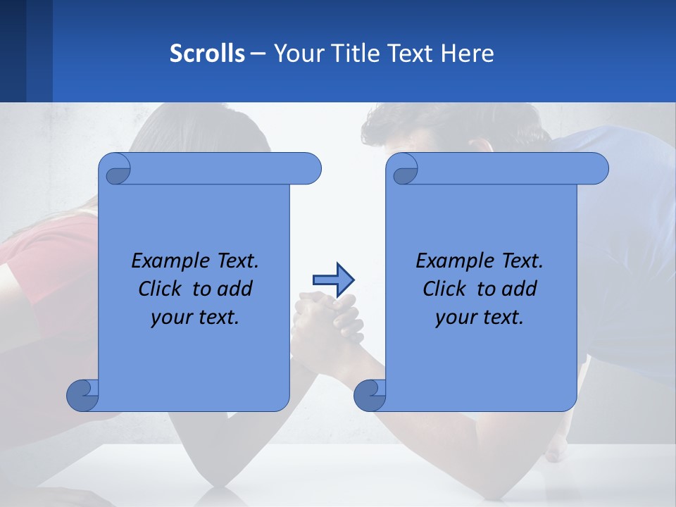 A Man And A Woman Are Facing Each Other PowerPoint Template