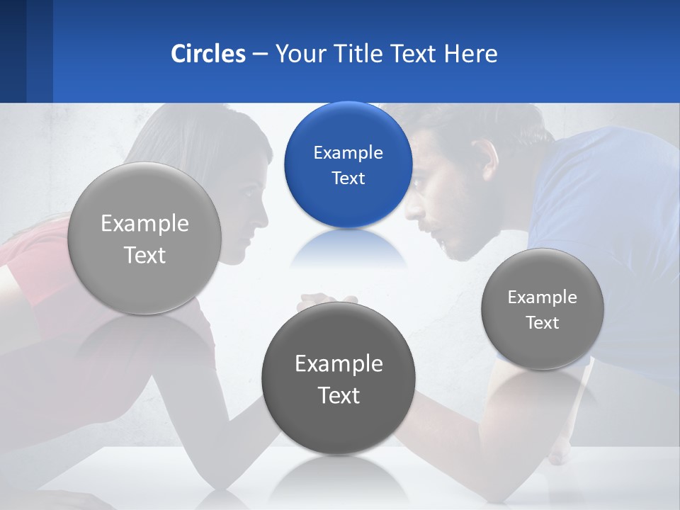 A Man And A Woman Are Facing Each Other PowerPoint Template