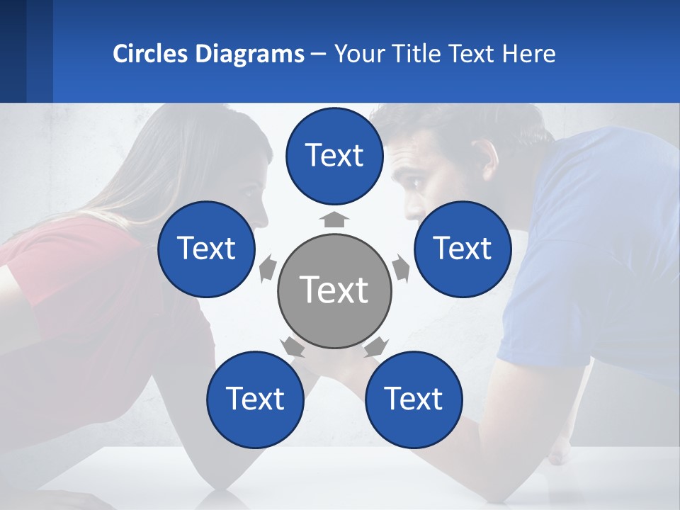 A Man And A Woman Are Facing Each Other PowerPoint Template