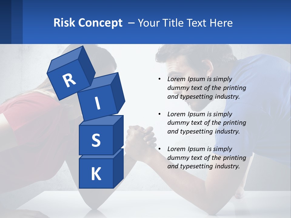 A Man And A Woman Are Facing Each Other PowerPoint Template