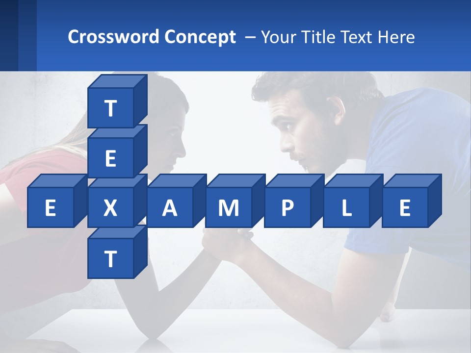 A Man And A Woman Are Facing Each Other PowerPoint Template