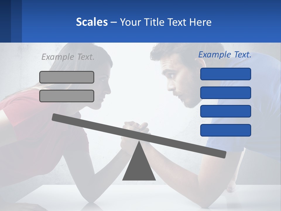 A Man And A Woman Are Facing Each Other PowerPoint Template