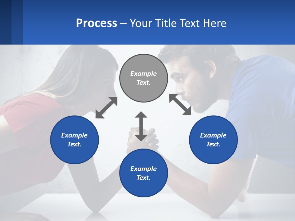 A Man And A Woman Are Facing Each Other PowerPoint Template