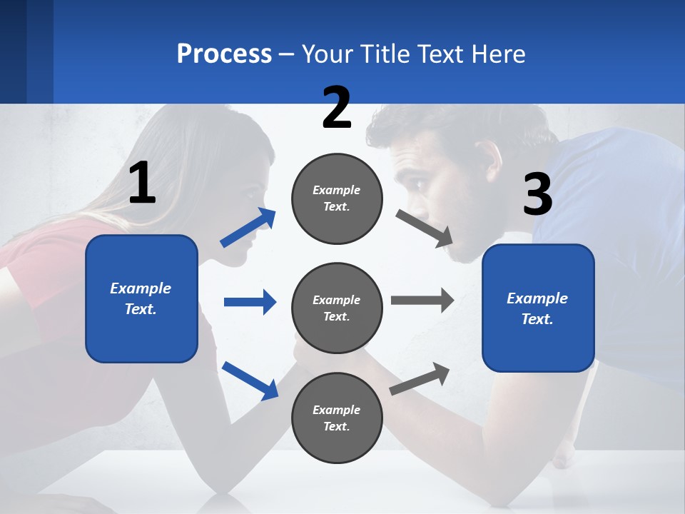 A Man And A Woman Are Facing Each Other PowerPoint Template