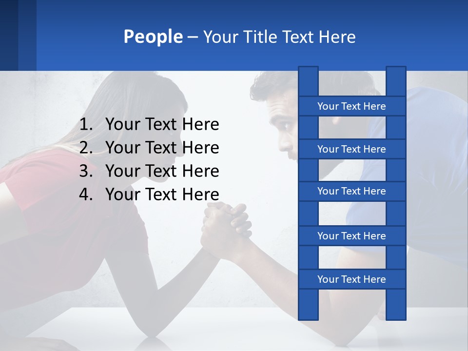 A Man And A Woman Are Facing Each Other PowerPoint Template