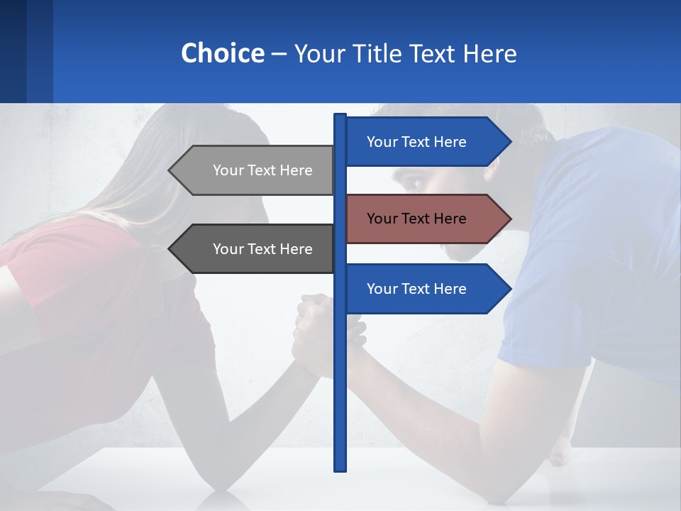 A Man And A Woman Are Facing Each Other PowerPoint Template