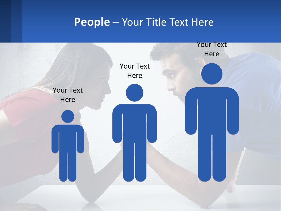 A Man And A Woman Are Facing Each Other PowerPoint Template