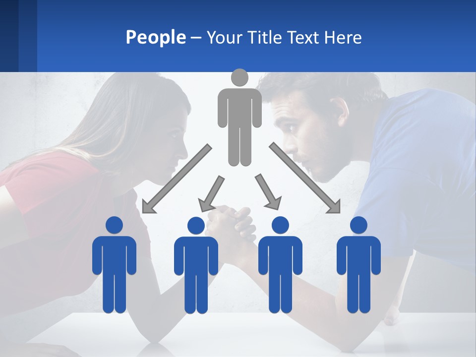 A Man And A Woman Are Facing Each Other PowerPoint Template