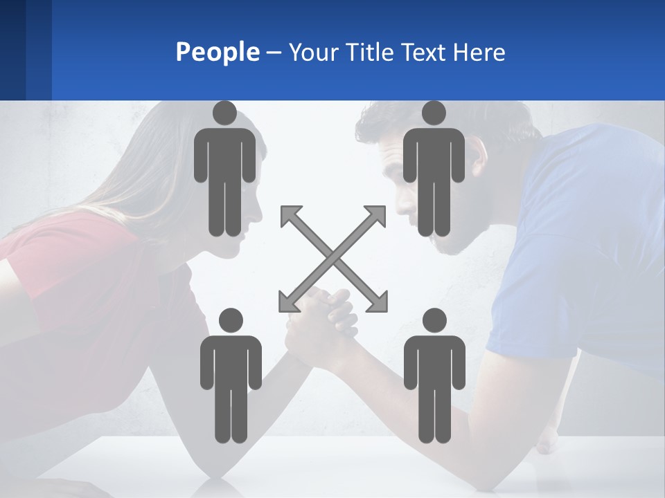 A Man And A Woman Are Facing Each Other PowerPoint Template