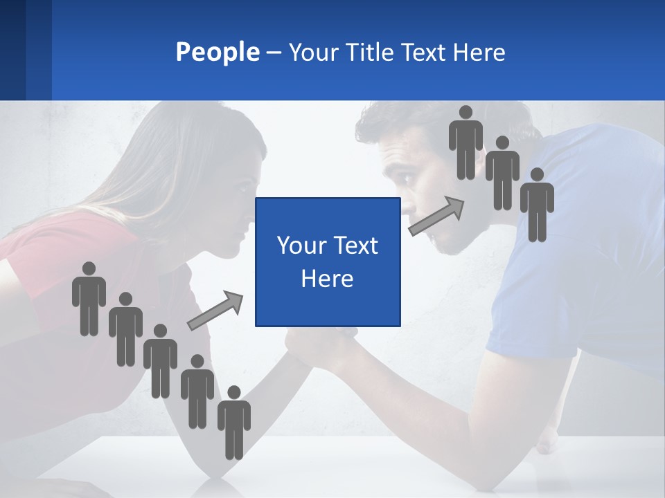 A Man And A Woman Are Facing Each Other PowerPoint Template